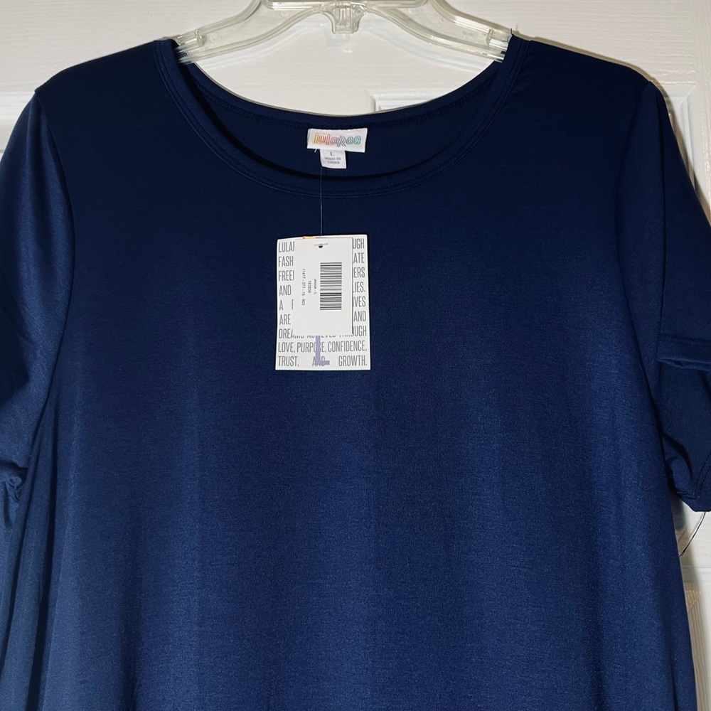 LuLaRoe Jessie, size Large, true navy blue NWT